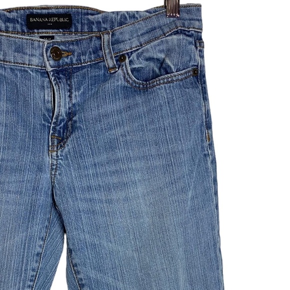 Banana Republic Factory Mid Rise Boot Cut Jeans Medium Blue Wash Denim 28 6 - Picture 7 of 16